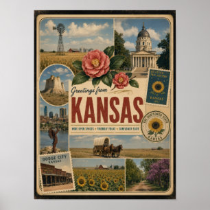 Affiche Kansas Style Vintage Authentique