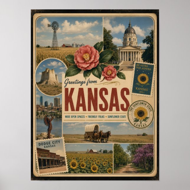 Affiche Kansas Style Vintage Authentique (Devant)