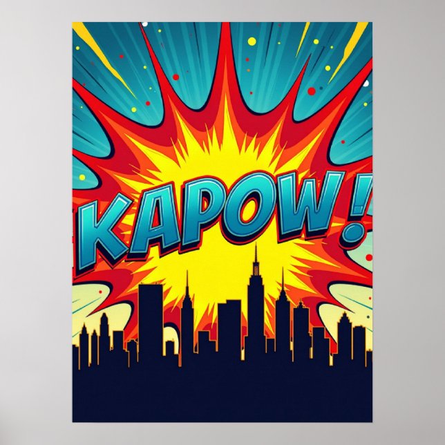 Affiche KAPOW ! Bande dessinée Pop Art Explosion (Devant)