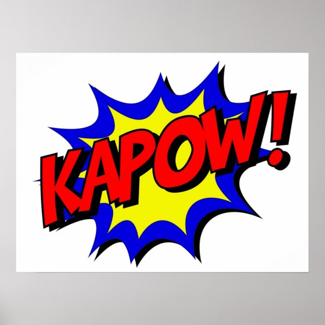Affiche KAPOW Comic Style de livre (Devant)