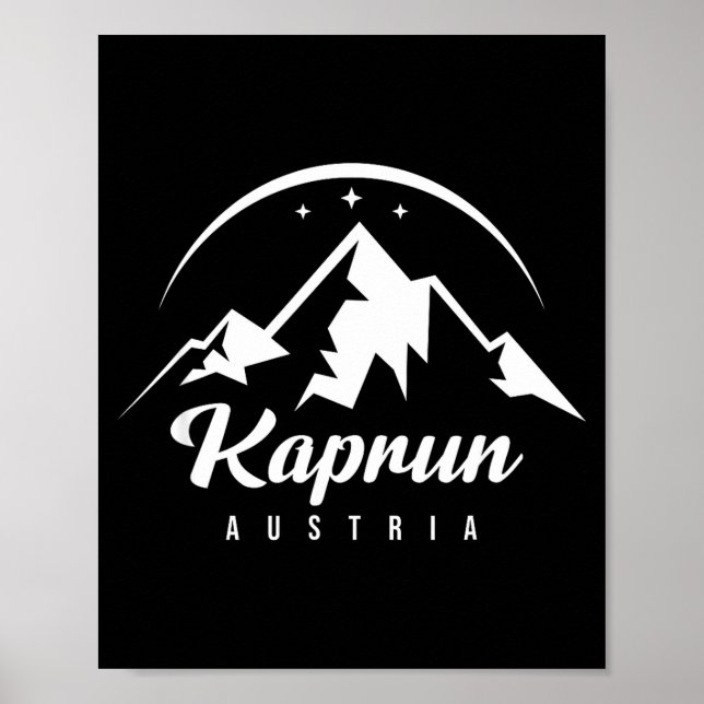 Affiche Kaprun autriche station de ski ski snowboard (Devant)