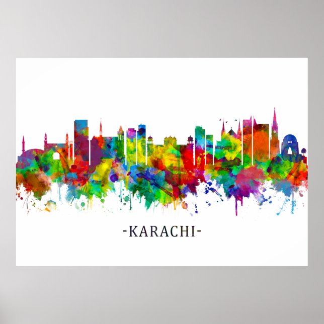 Affiche Karachi Skyline Pakistan (Devant)
