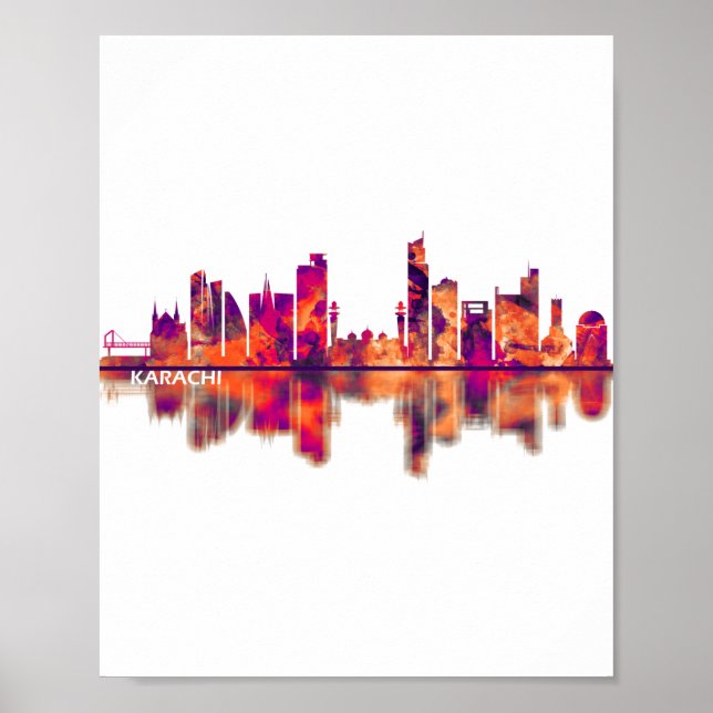 Affiche Karachi Skyline Pakistan (Devant)