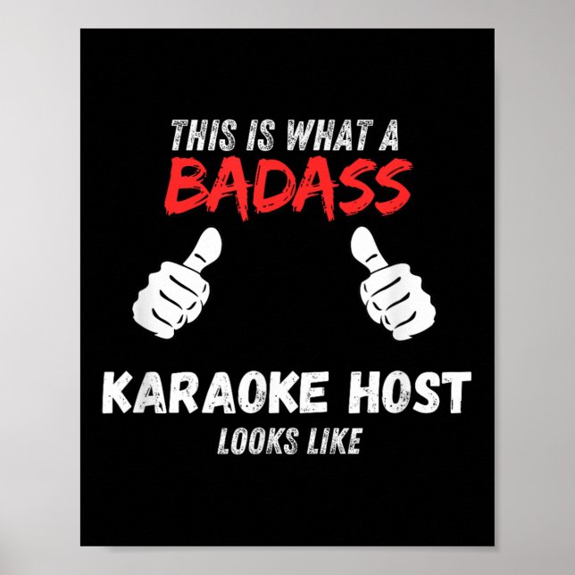 Affiche Karaoke Funny This Is What A Bad Karaoke Host Look (Devant)