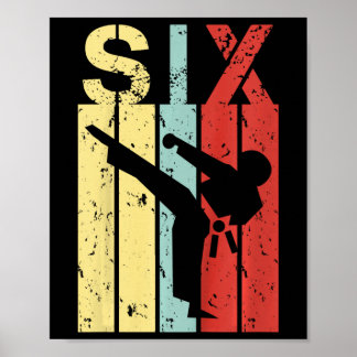 Affiche Karaté 6 ans Anniversaire Garçon Fille 6e annivers