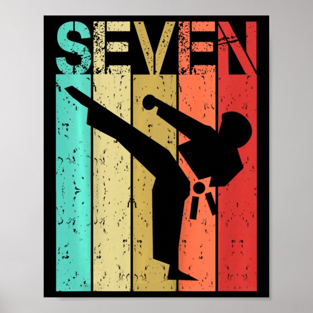 Affiche Karaté 7 ans Anniversaire Garçon Fille 7 Anniversa (Devant)