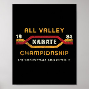 Affiche Karate All Valley 1984 Hommes Femmes Enfant Drôle 