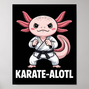 Affiche Karate-alotl Axolotl Karate Lover Arts martiaux