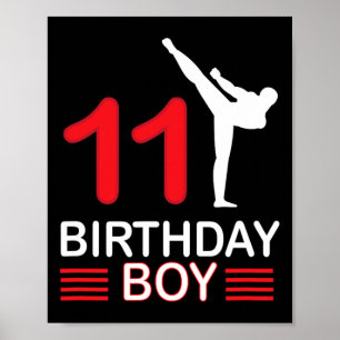 Affiche Karate Anniversaire Tee Boy Cadeau Enfants Taekwon
