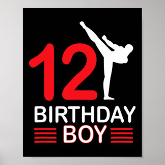 Affiche Karate Anniversaire Tee Boy Cadeau Enfants Taekwon