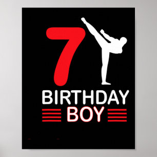 Affiche Karate Anniversaire Tee Boy Cadeau Enfants Taekwon