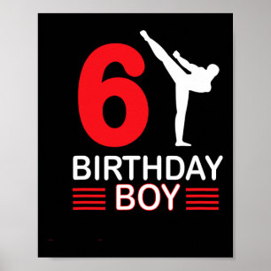 Affiche Karate Anniversaire Tee Boy Cadeau Enfants Taekwon