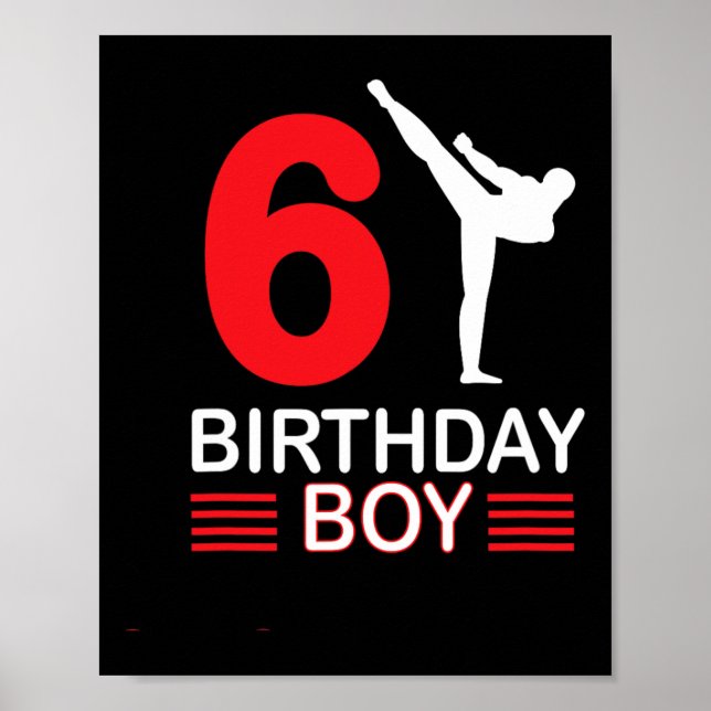 Affiche Karate Anniversaire Tee Boy Cadeau Enfants Taekwon (Devant)