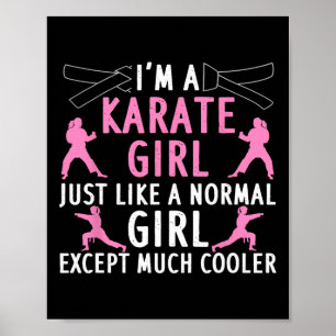 Affiche Karate Art Pour Filles Femmes Karate Black Belt Ma