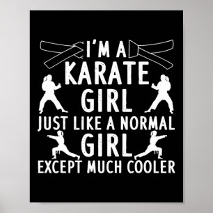 Affiche Karate Art Pour Filles Femmes Karate Black Belt Ma