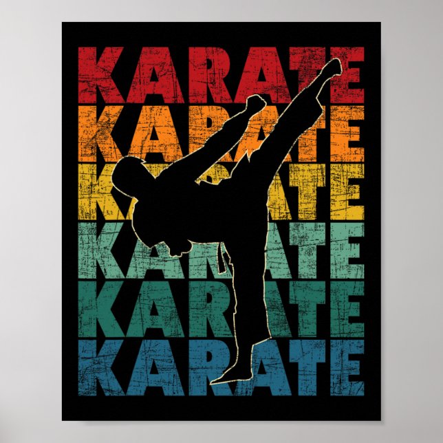 Affiche Karate - Artiste martiale Karateka Comt Self Defen (Devant)