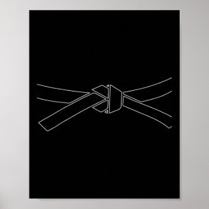 Affiche Karate Arts Martiaux Taekwondo Ceinture Noire Kick