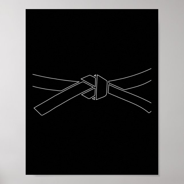 Affiche Karate Arts Martiaux Taekwondo Ceinture Noire Kick (Devant)