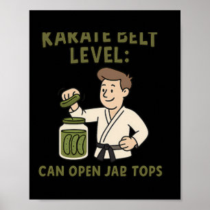 Affiche Karate Belt Level peut ouvrir Jar Tops Martial Art