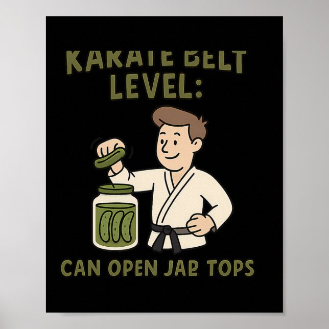 Affiche Karate Belt Level peut ouvrir Jar Tops Martial Art (Devant)