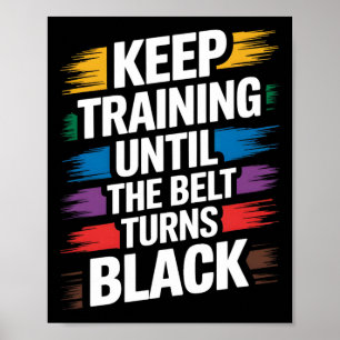 Affiche Karate Belt Taekwondo Formation Arts Martiaux Prom