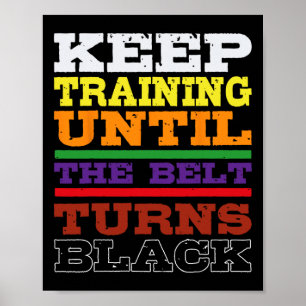 Affiche Karate Black Belt Entraînement Japonais Martial Ar