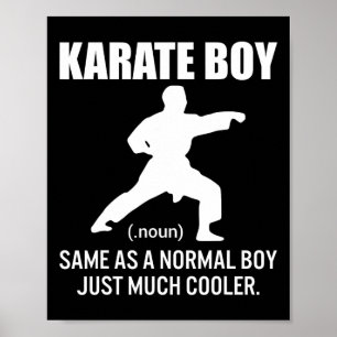 Affiche Karate Boy Funny Définition Arts martiaux Cadeau