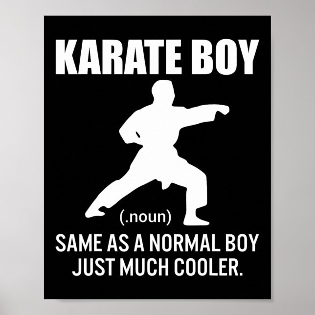 Affiche Karate Boy Funny Définition Arts martiaux Cadeau (Devant)