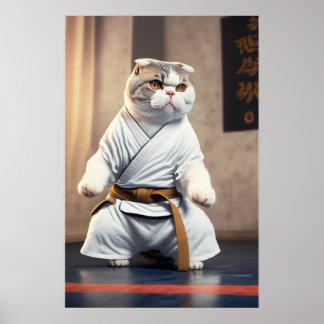 Affiche Karate Cat 82