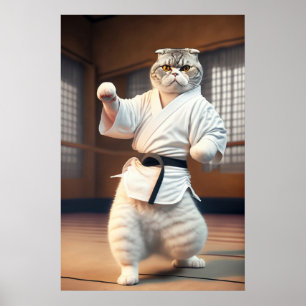 Affiche Karate Cat 89