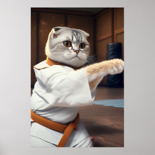 Affiche Karate Cat 90