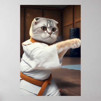 Affiche Karate Cat 90
