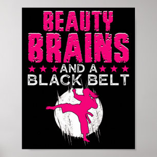 Affiche Karate Chemise Beauté Cerveaux Et Ceinture Noire D
