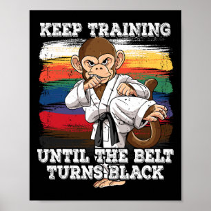 Affiche Karate Continuer L'Entraînement Jusqu'À Ce Que La 