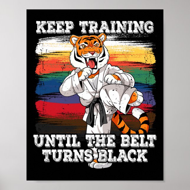 Affiche Karate Continuer L'Entraînement Jusqu'À Ce Que La  (Devant)