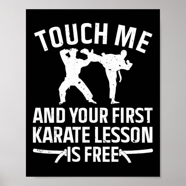 Affiche Karate cool Art Pour Hommes Femmes Karate Black Be (Devant)