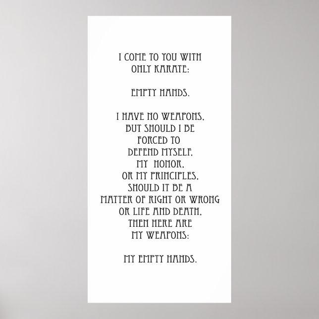 AFFICHE KARATE CREED (Devant)