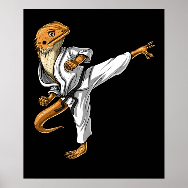 Affiche Karaté de Bearded Dragon (Devant)