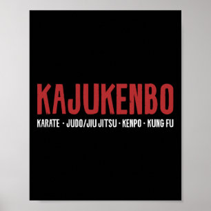 Affiche Karate de Kajukenbo Judo Jiu Jitsu Kenpo Kung Fu