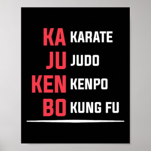 Affiche Karate de Kajukenbo Judo Kenpo Kung Fu