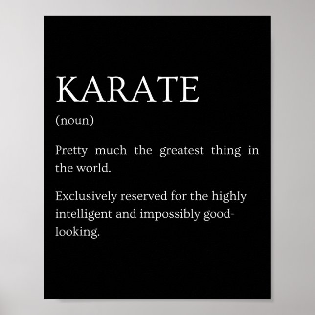 Affiche Karate Definition - Funny Sarcastic Karate Explana (Devant)