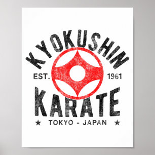 Affiche Karate Do Kyokushin Arts Martiaux Japon Tokyo Vint
