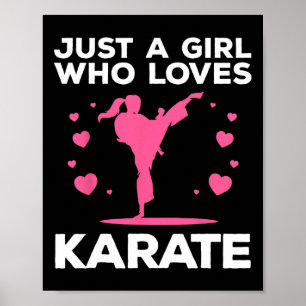 Affiche Karate Drôle Pour Femmes Filles Karate Ceinture No