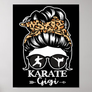 Affiche Karate Gigi Chignon Décoiffé Drôle de Combattant d