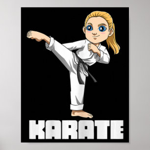 Affiche Karate Girl - Enfant des arts martiaux japonais 