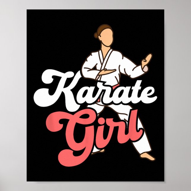 Affiche Karate Girl Fighter Autodéfense Karateka  (Devant)