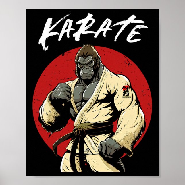 Affiche Karate Gorilla Karateka (Devant)