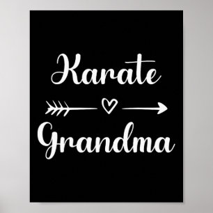 Affiche Karate Grandma Nana Karate Sport Lover Fête des mè