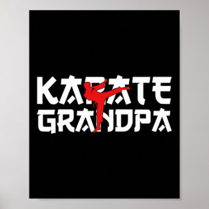 Affiche Karate Grandpa Black Belt Combattez Lifestyle Kara