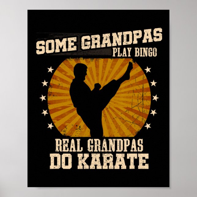 Affiche Karate Grandpa Shirt - Real Grandpas Do Karate (Devant)